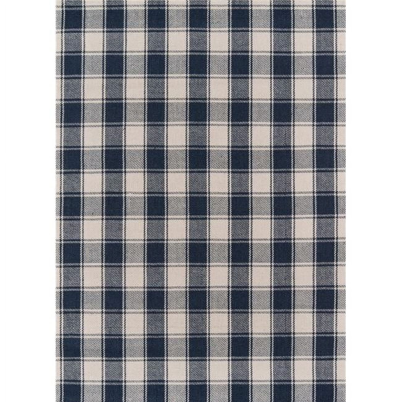 Navy Tufted Handmade Wool Rectangular 8' x 10' Rug