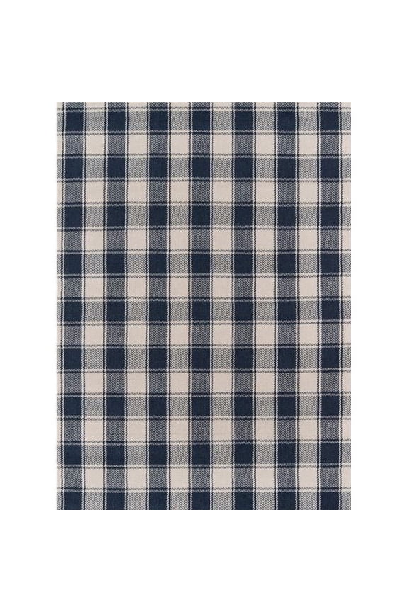 Marlborough Charles Navy Hand Woven Wool Area Rug 8' X 10'