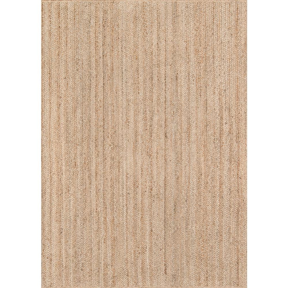 Braided Brown Wool 5' x 7' Reversible Rectangular Rug