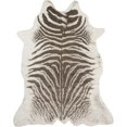 thumbnail image 1 of Erin Gates by Momeni Acadia Zebra Grey Faux Hide Area Rug 5'3" X 7'10", 1 of 5