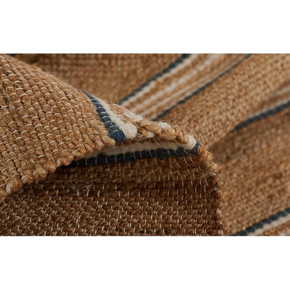 Erin Gates by Chestnut Stripe Blue Hand Woven Wool Area Rug 9' x 12' - Blue - Rectangle