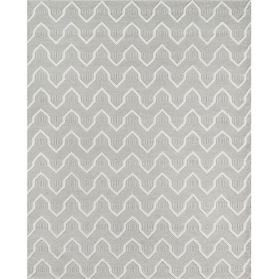 Erin Gates by Langdon Prince Hand Woven Wool Area Rug Grey 3'9" x 5'9" 4' x 6'