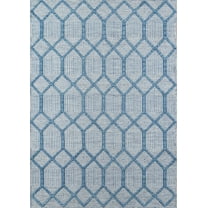 Erin Gates by Momeni Langdon Cambridge Hand Woven WoolBlue Area Rug 5' X 8'
