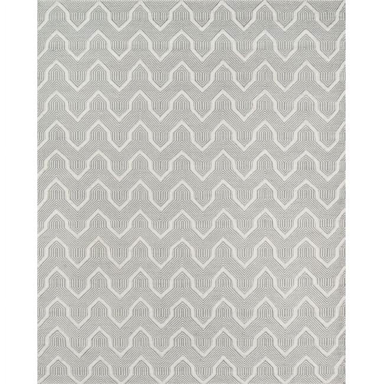 Scandinavian Gray Geometric Handwoven Wool Area Rug
