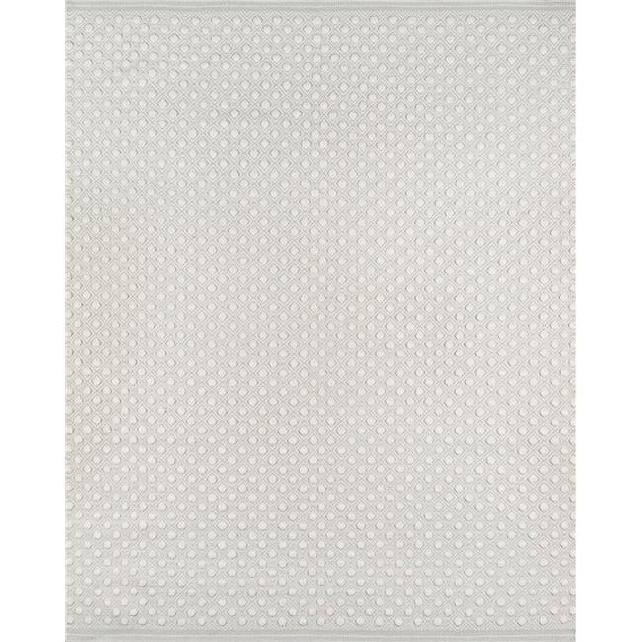 Handwoven Hygge Gray Geometric Wool Area Rug 2' x 3'