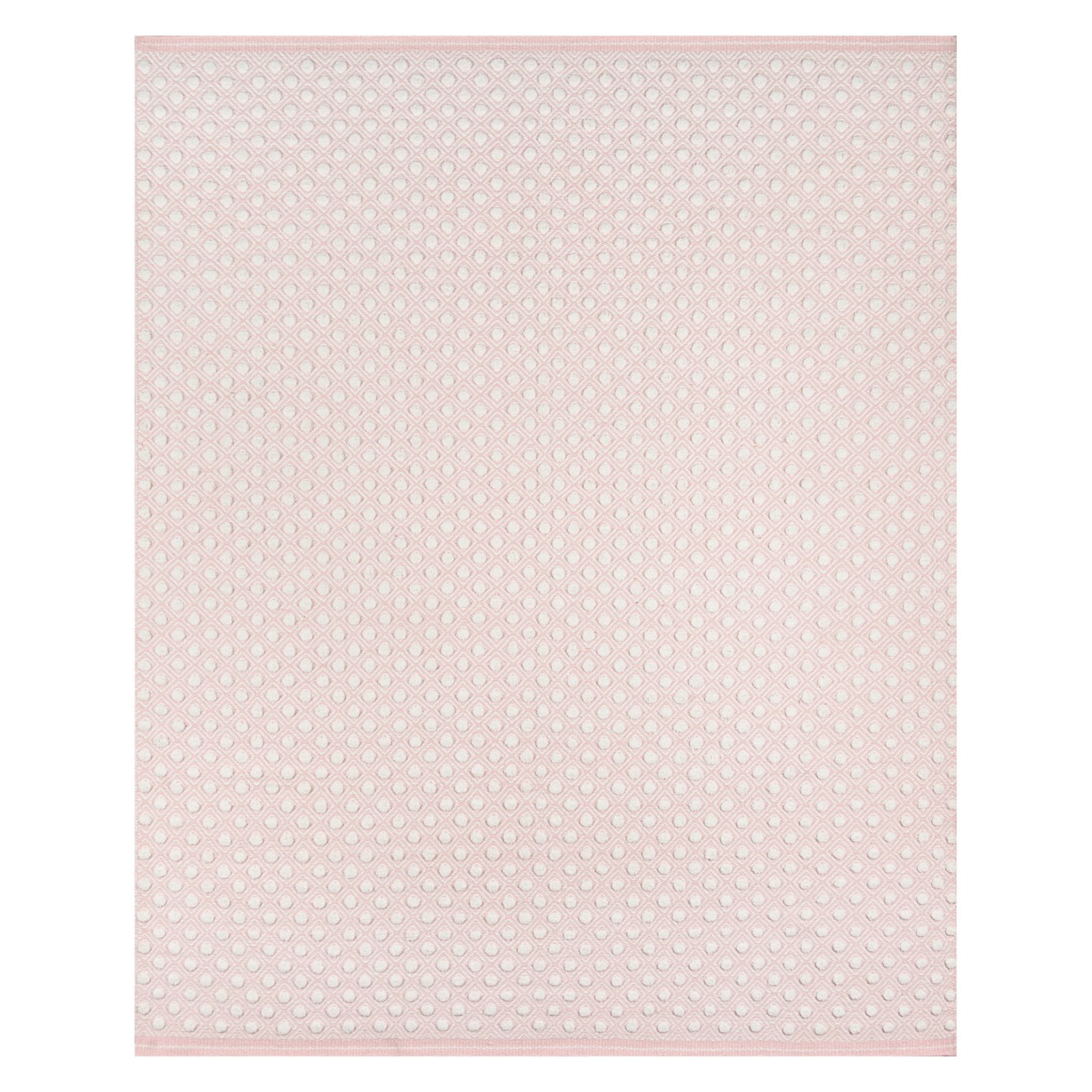 Blush Geometric Handwoven Wool Rectangular Rug 3'9" x 5'9"