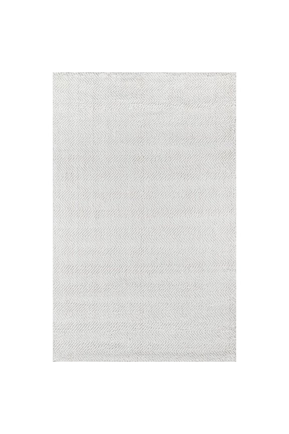 Ledgebrook Washington Ivory Hand Woven Wool Area Rug 5' X 8'
