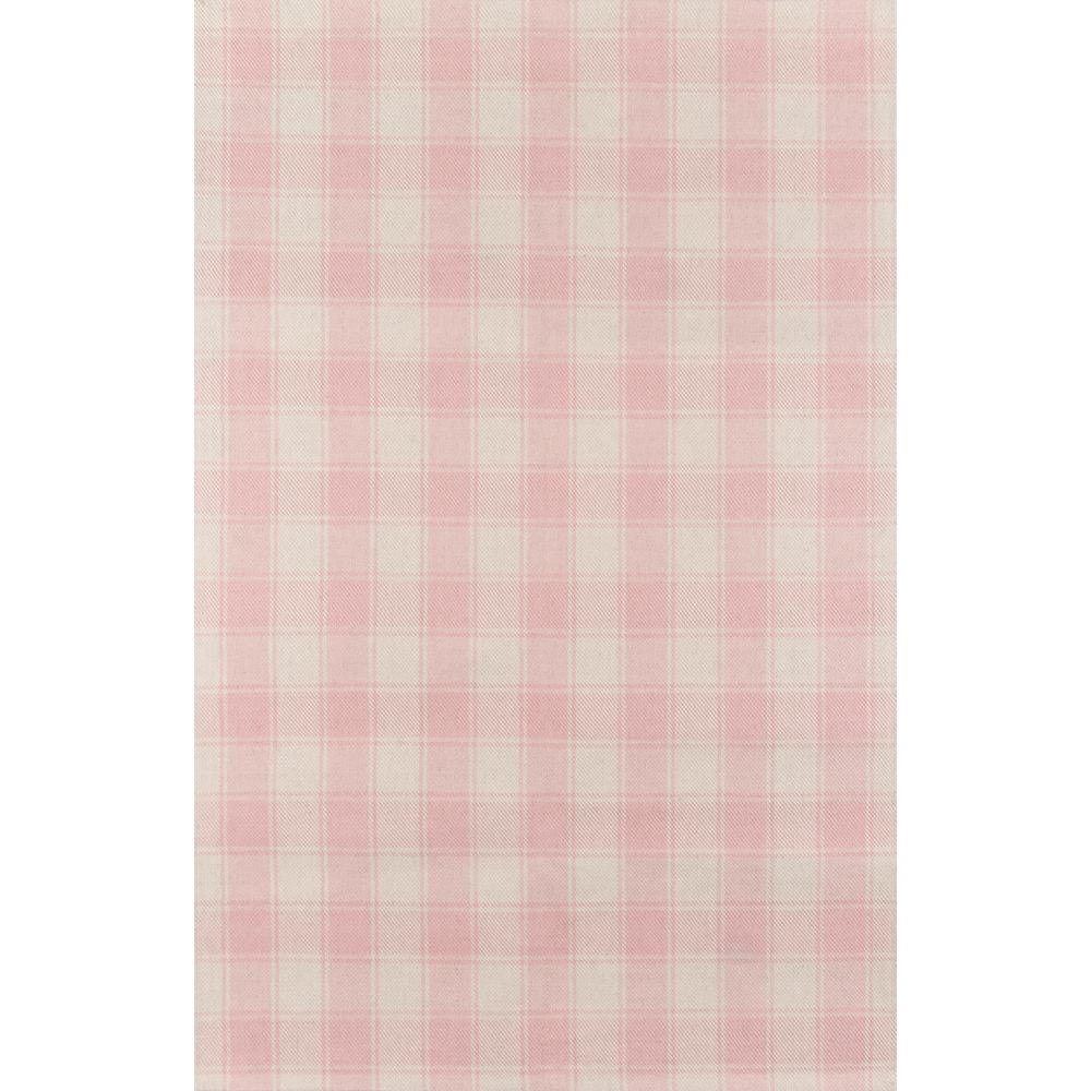 Handmade Marlborough Pink Wool Plaid 3'6" x 5'6" Area Rug