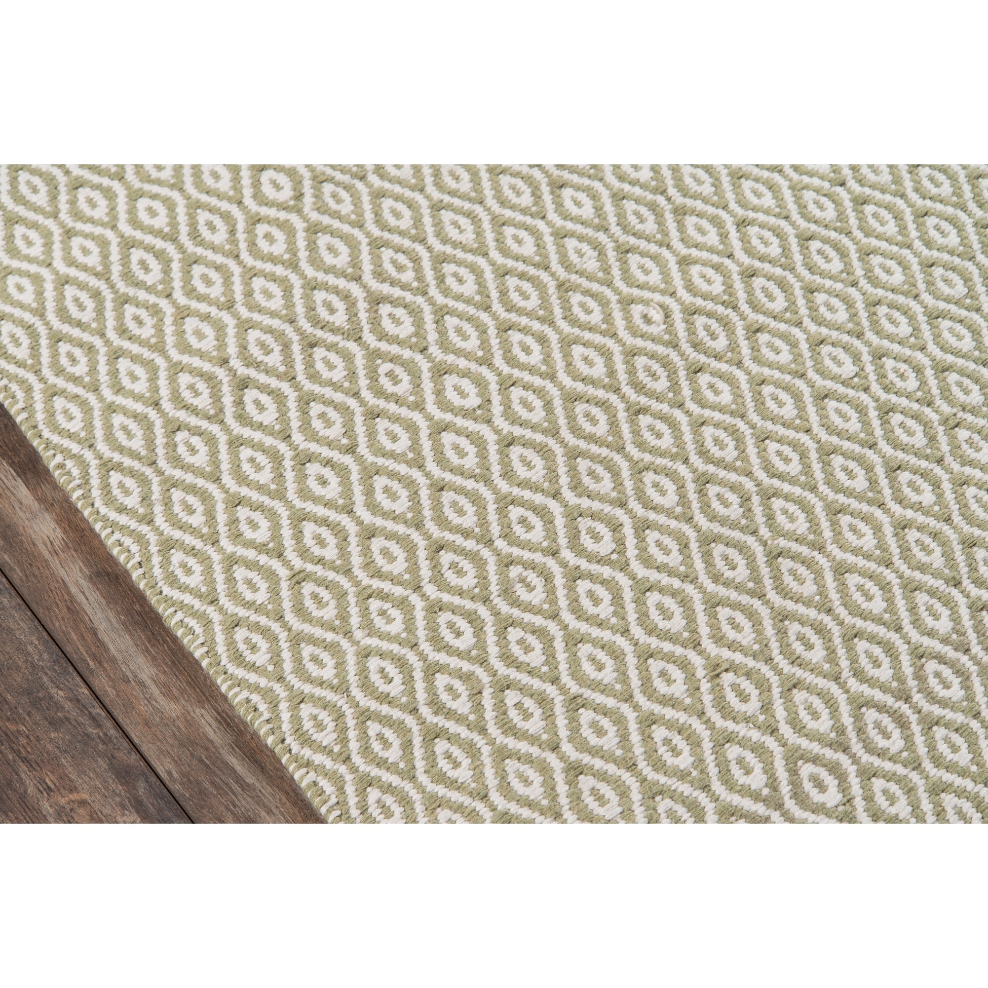 Erin Gates Green Geometric Hand-Woven Wool Rug