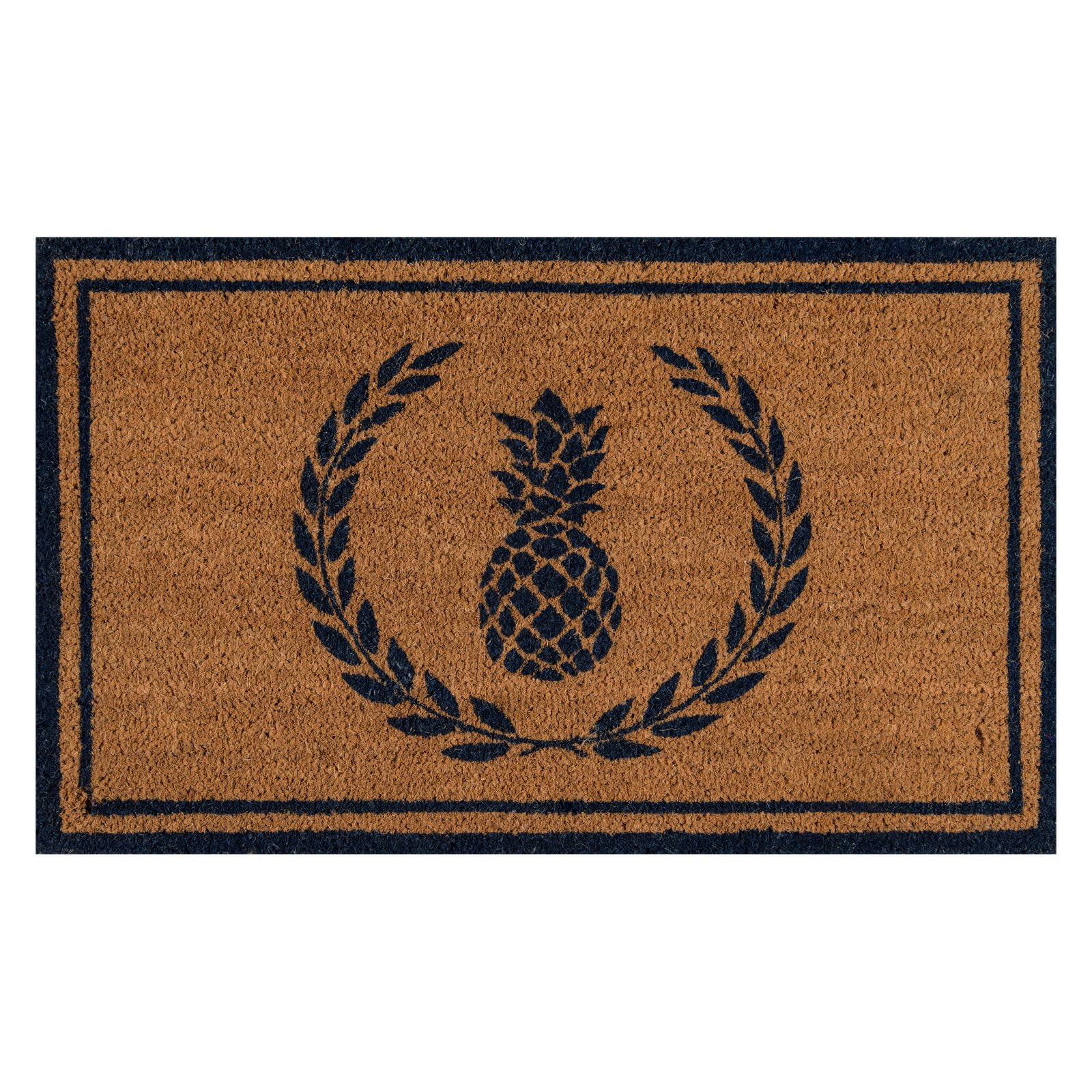 Navy Pineapple Coir Outdoor Doormat 18" x 30"
