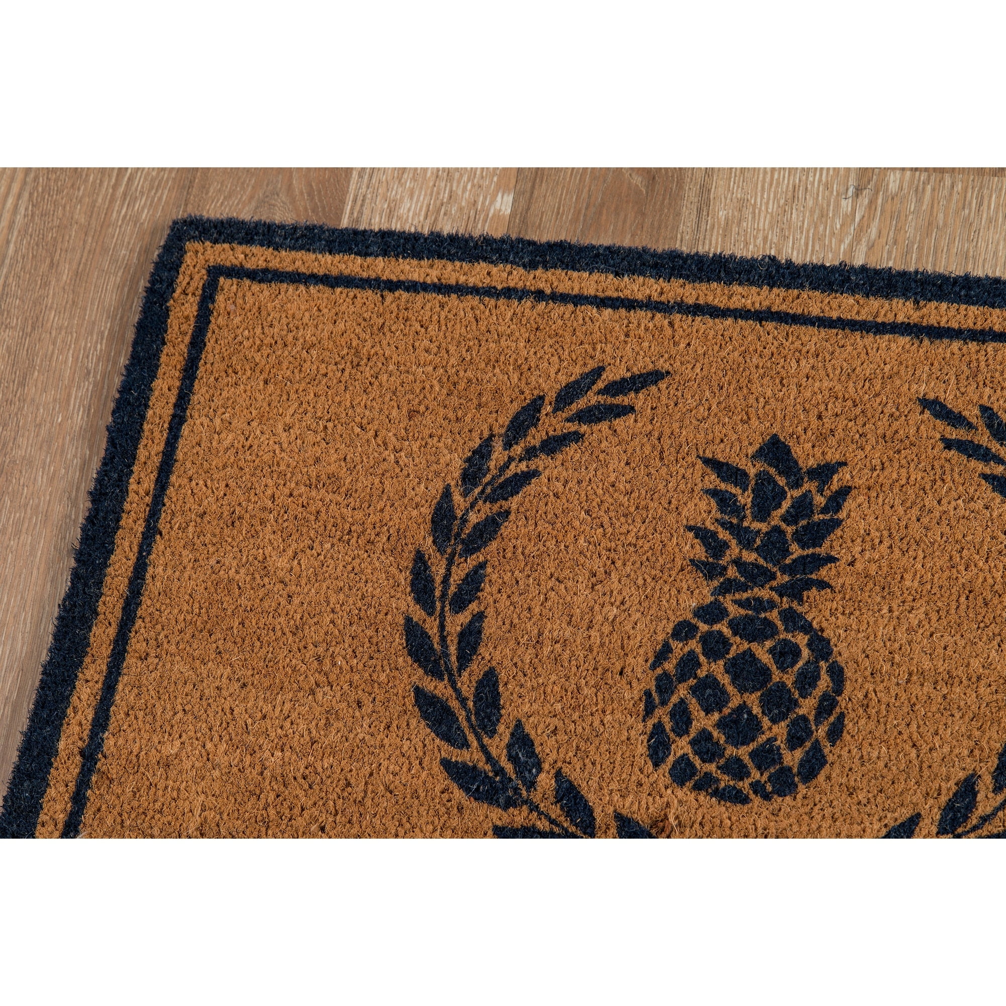 Navy Pineapple Coir Outdoor Doormat 18" x 30"