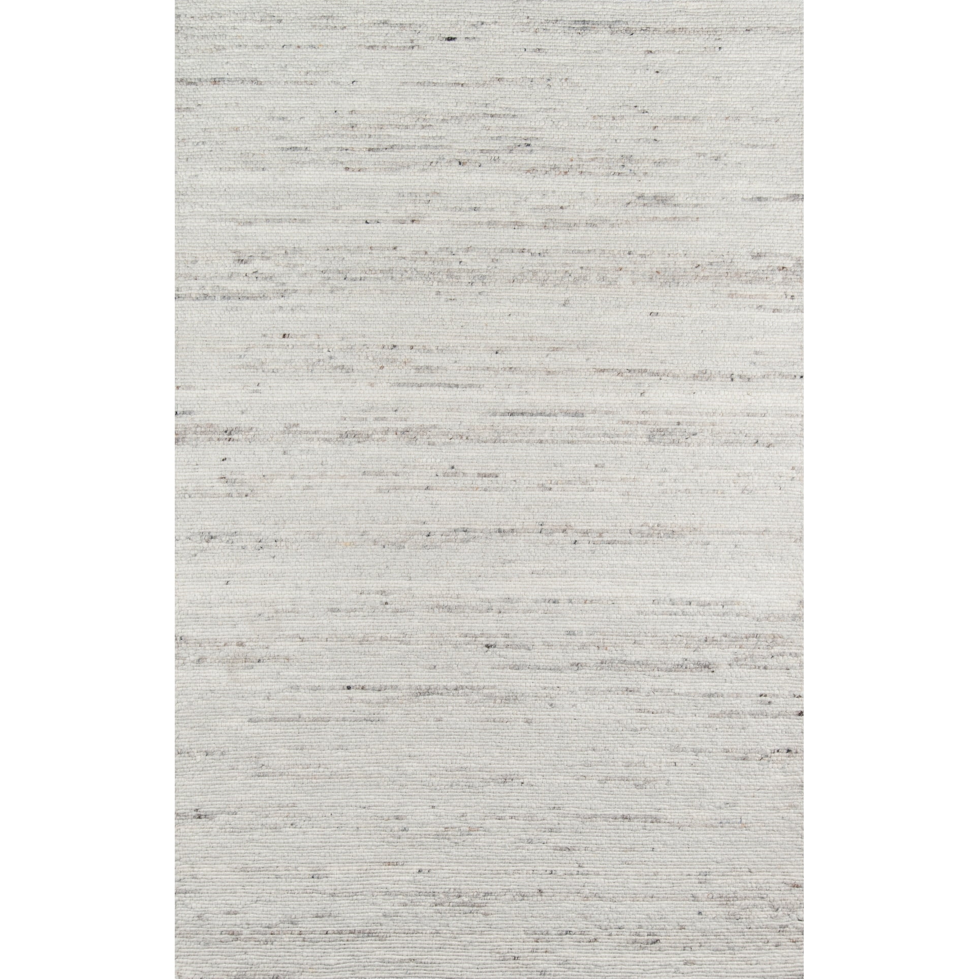 Ivory Handwoven Wool Rectangular Area Rug 8'6" x 11'6"