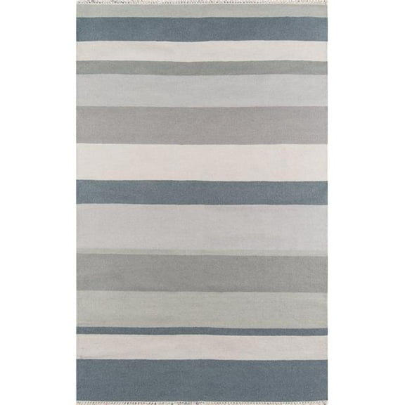 Erin Gates by Momeni Thompson Brant Point Grey Hand Woven Wool Area Rug 7'6" X 9'6"