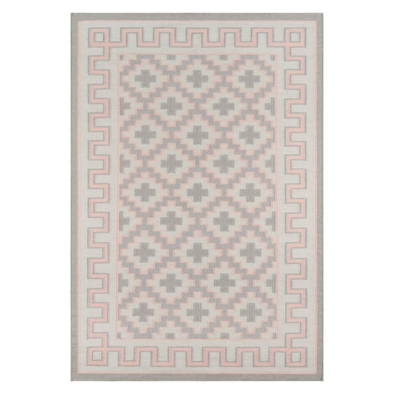 Erin Gates by Momeni Thompson Brookline Pink Hand Woven Wool Area Rug 3'6" X 5'6"