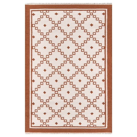 Erin Gates by Momeni Thompson Langley Rust Hand Woven Wool Area Rug 5' X 7'6"