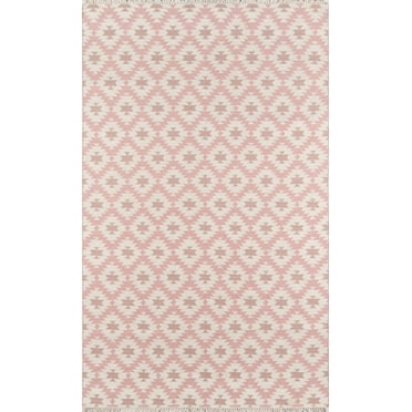 Erin Gates by Momeni Thompson Newbury Pink Hand Woven Wool Area Rug 7'6" X 9'6"