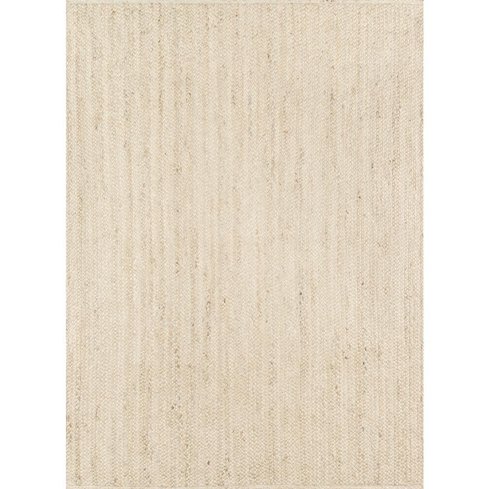 Island Ease Braided Handmade Wool Area Rug in Cream 7'6" x 9'6"