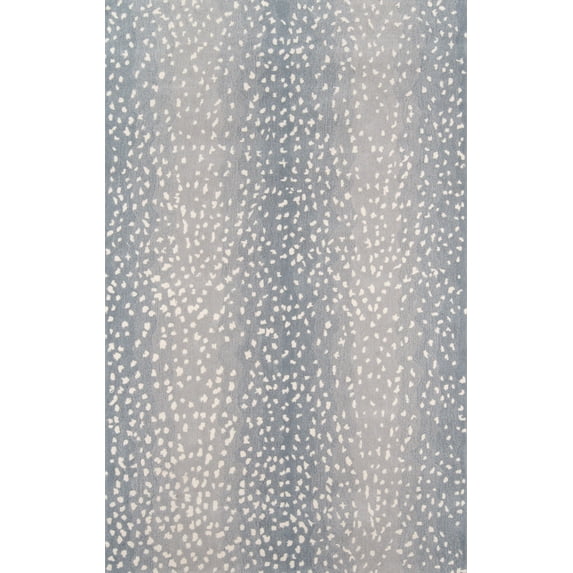 Erin Gates by Momeni Woodland Antelope Hand Tufted Wool Contemporary Blue Area Rug 10' X 14'