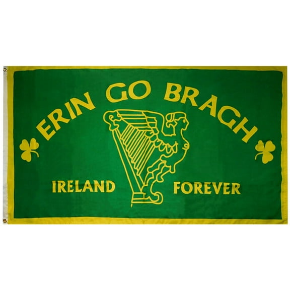 Erin Go Bragh Ireland Forever Irish 100D Woven Poly Nylon 3x5 3'x5' Flag Banner