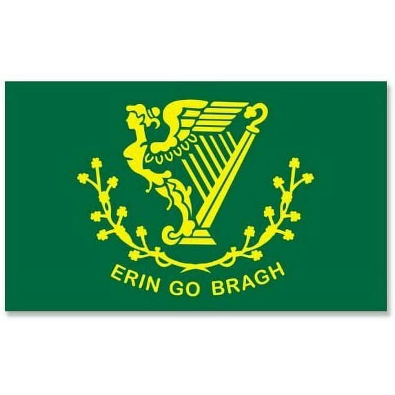 Erin Go Bragh Ireland Harp Flag 3M Reflective sticker| Irish