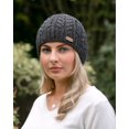 thumbnail image 1 of Erin Knitwear Irish Wool Beanie- Dark Gray, One Size, 1 of 2