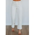 thumbnail image 1 of Erin Risen Women’s High Rise Straight Leg Jeans, Cuffed Hem, Stretch Denim, Plus Sizes 1XL–3XL, 1 of 6