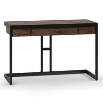 Simpli Home Erina SOLID ACACIA WOOD Modern Industrial 48 inch Wide Small Desk in Distressed Charcoal Brown