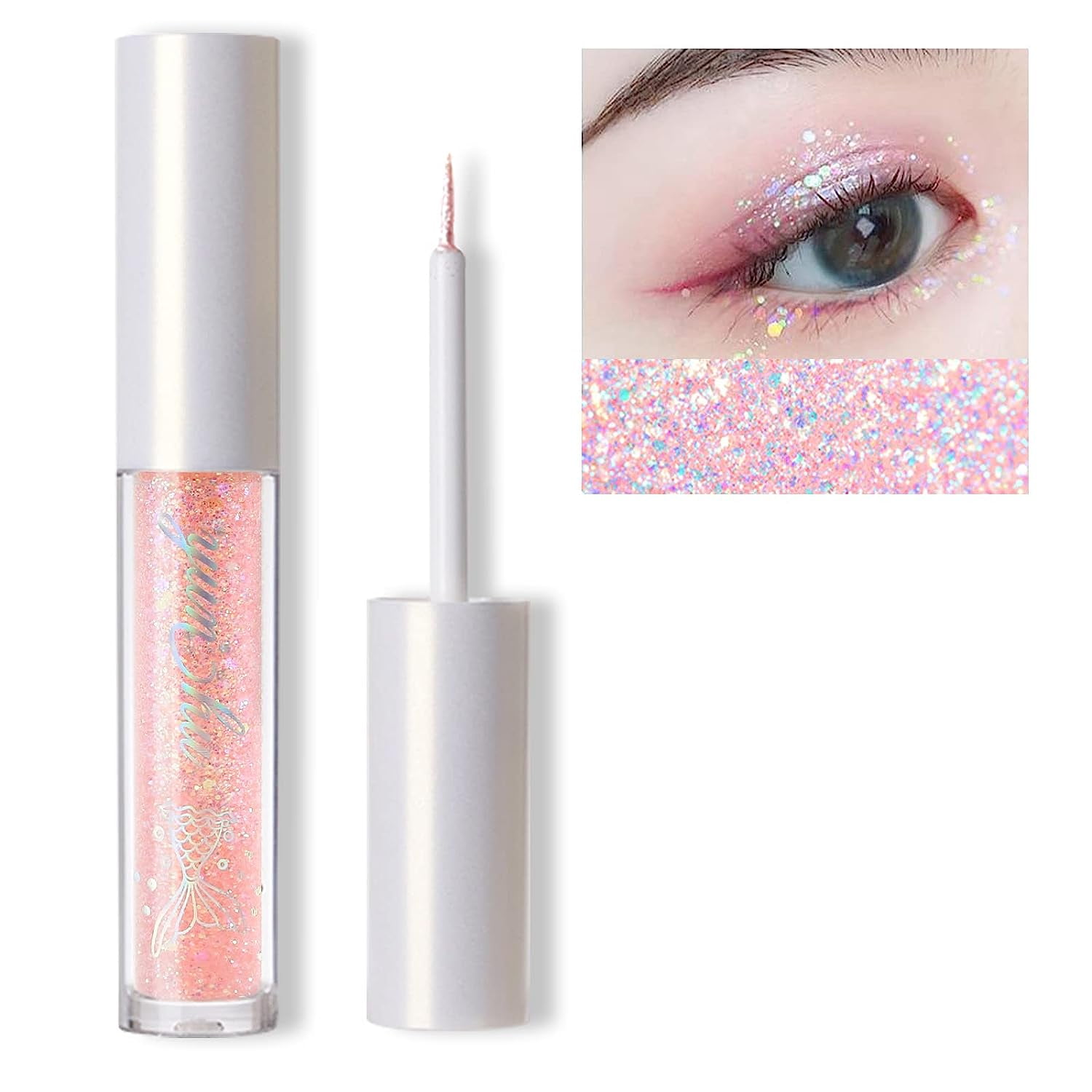 Erinde Liquid Glitter Eyeshadow, Shimmer Metallic Waterproof