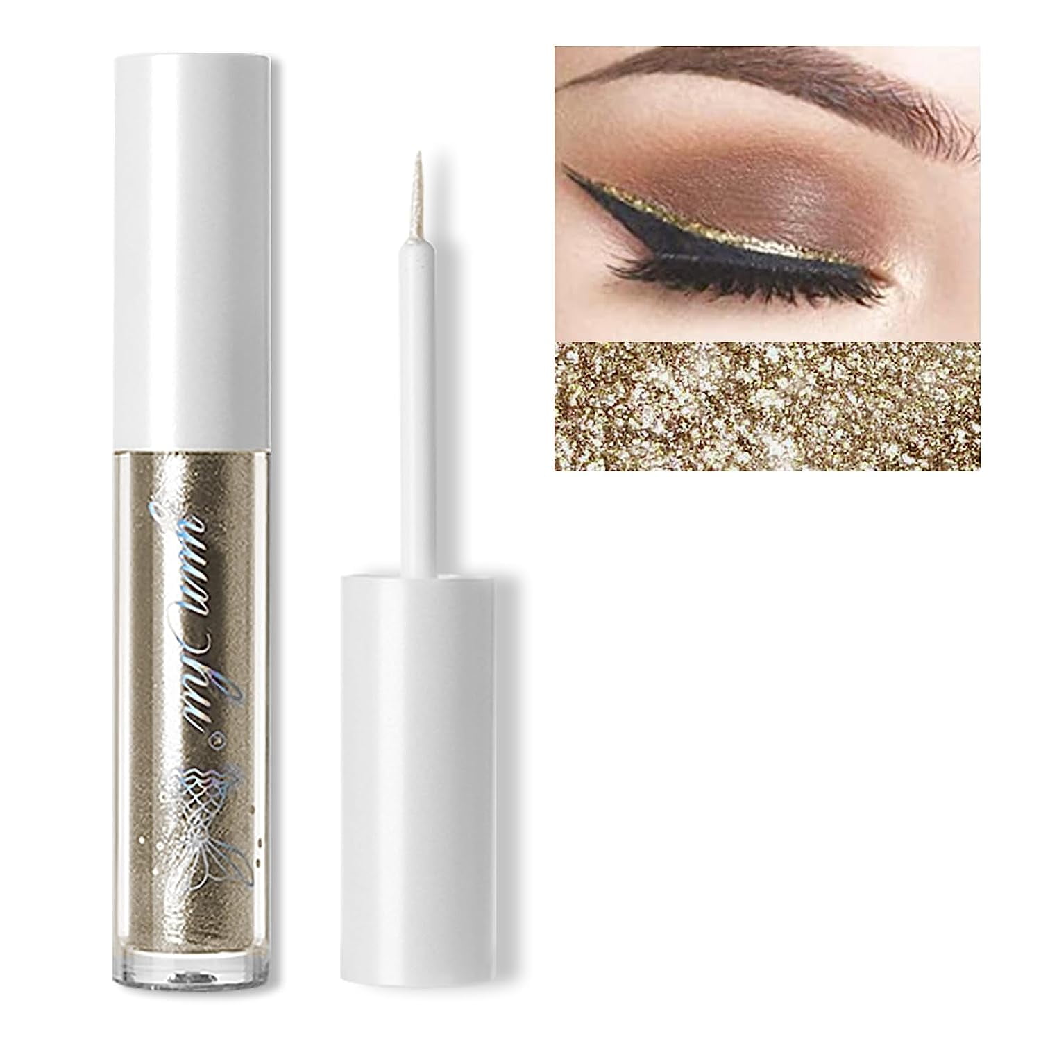 Erinde Liquid Glitter Eyeshadow Eyeliner, Metallic Shimmer Glitter