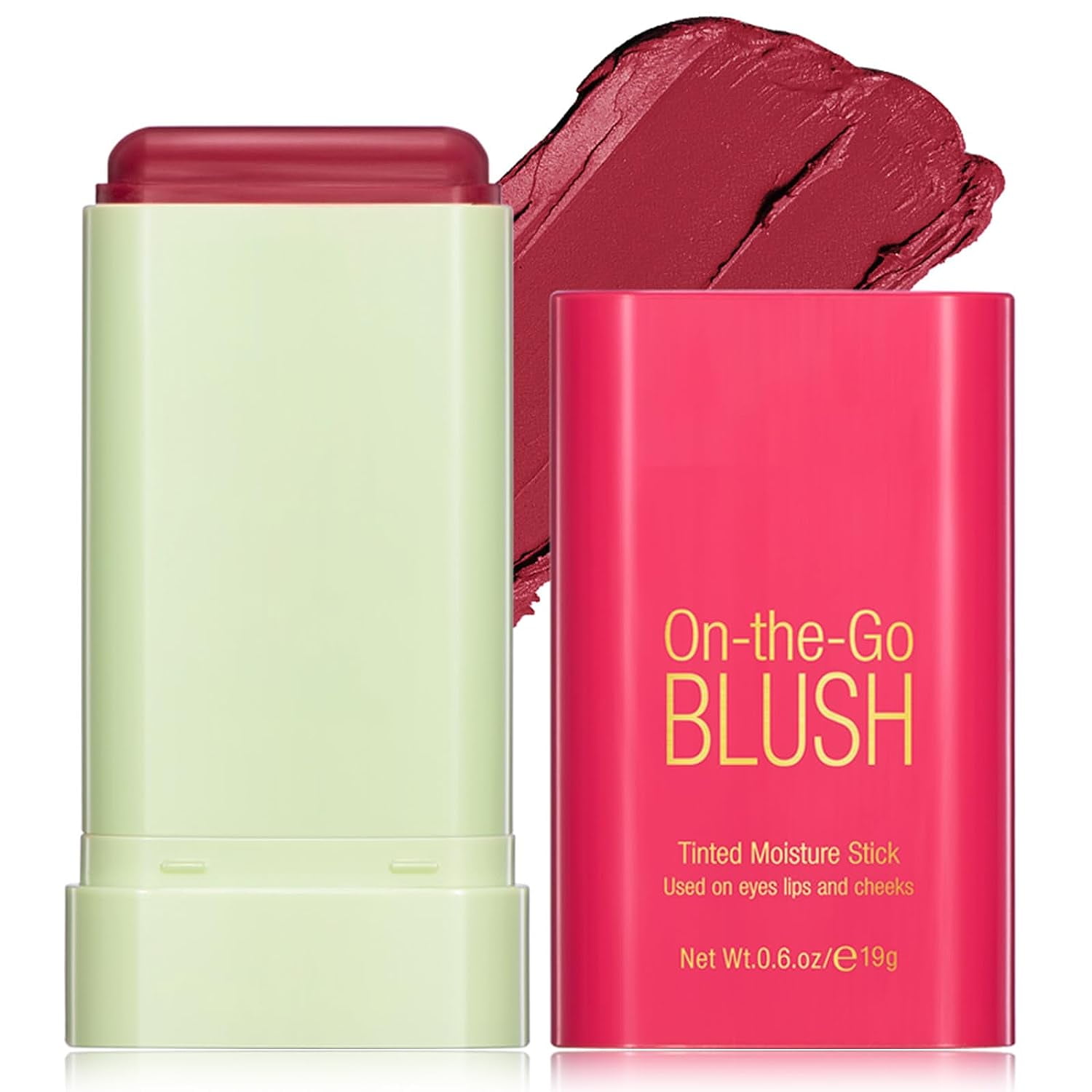 Erinde MultiUse Makeup Blush Stick, Soft Cream OntheGo & Blendable Blush Stick, Hot Red, 2.08