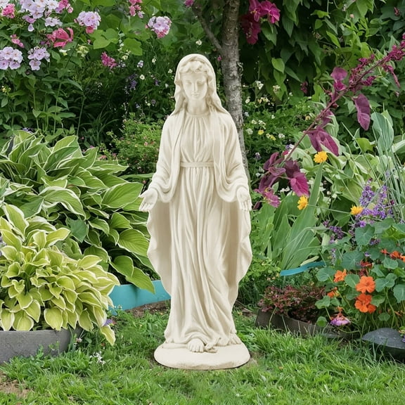 Erinnyees Blessed Virgin Mary Garden Statue, 29.4" Tall Outdoor Sculpture for Patio and Yard