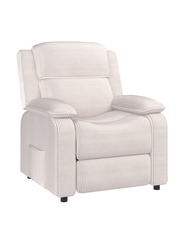 Electric Recliner Chair,Oversized Recliner Chair with USB Charging Port and Convenient Side Pockets,Reclining Sofa Chairs for Living Room Bedroom, Beige