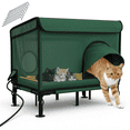 thumbnail image 1 of Erinnyees Heated 3-in-1 Weatherproof Cat Shelter, Large Insulated Outdoor House with Safe Exit for Feral & Barn Cats, 1 of 7