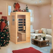 Erinnyees Indoor 1 Person Infrared Sauna, Full Spectrum Infrared Sauna for Home