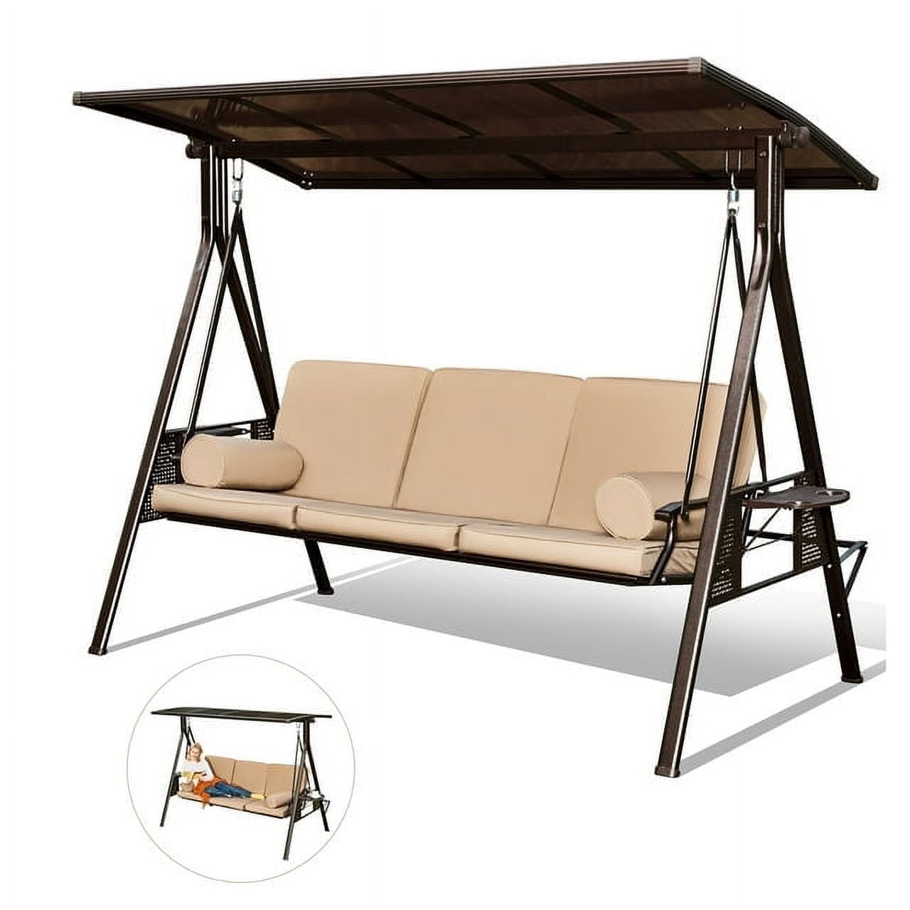 Hd designs outdoors swing 3 seater hot sale