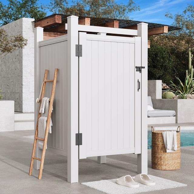 Erinnyees Outdoor Shower Enclosure with Door, Weatherproof Privacy ...