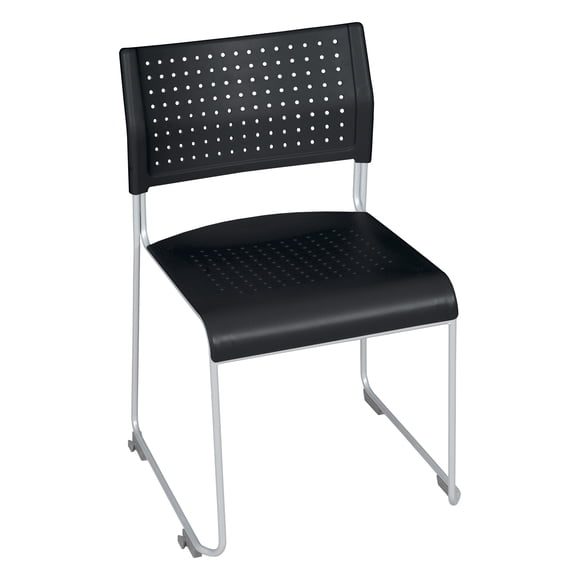 Regency Eris Stack Chair (20 pack)- Black/ Chrome