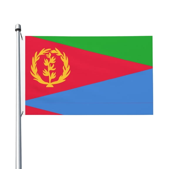 Eritrea Flag Flag Double Sided Printed 3x5 Ft Flag Banner Suitable For Yard Outdoor Party Decorative