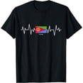 thumbnail image 1 of Eritrea Heartbeat Eritrean Flag Eritrean Pride T-Shirt, 1 of 4