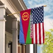 Eritrean American My Home My Blood Heritage Eritrea House Flag, Double-Sided Outdoor Yard Decor 29.5 x 39.5 Inch
