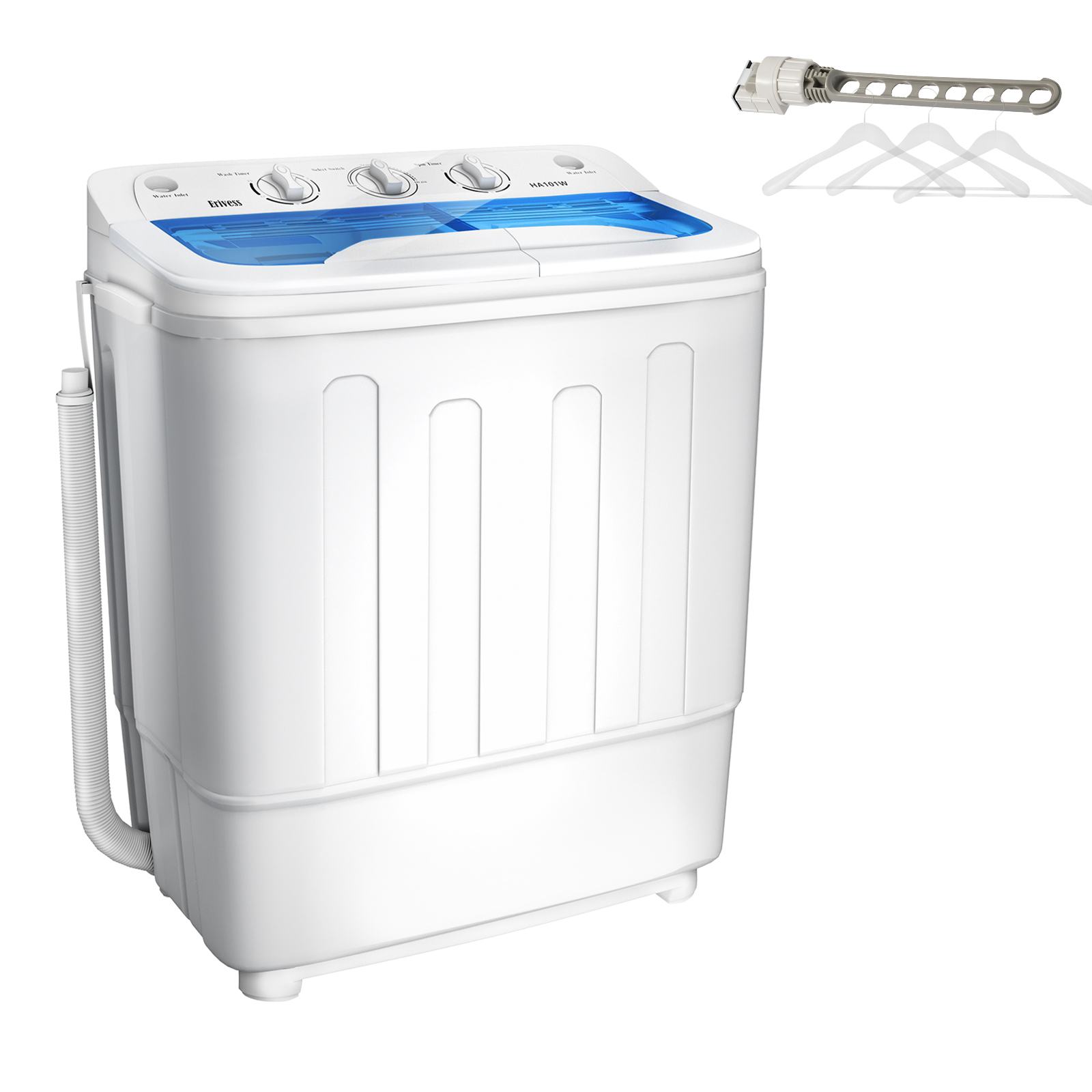 ZENY Portable Compact Mini Twin Tub Washing Machine Large Capacity Builtin Gravity Dryer