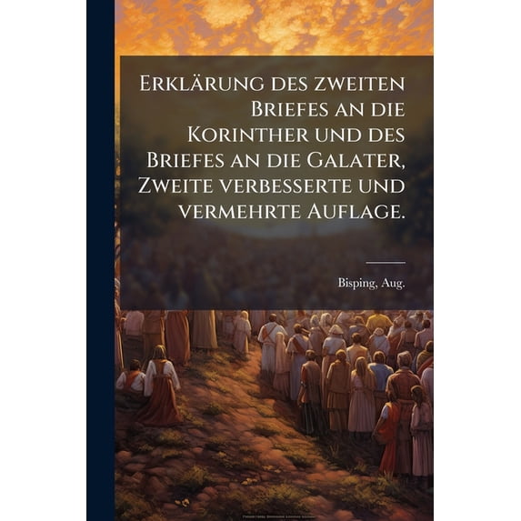 Erklärung des zweiten Briefes an die Korinther und des Briefes an die Galater, Zweite verbesserte und vermehrte Auflage. (Paperback)