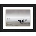 thumbnail image 1 of Erkmen 32x23 Black Ornate Wood Framed with Double Matting Museum Art Print Titled - Erkmen - Surfing Time in a Foggy Day, 1 of 4
