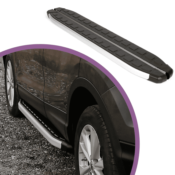 Erkul 5.2" Running Boards for Subaru XV Crosstrek 2013-2024 - 350 lb Heavy Duty Aluminum Wide Side Steps Nerf Bars | No-Drill Installation| Mounting Brackets Included - Silver