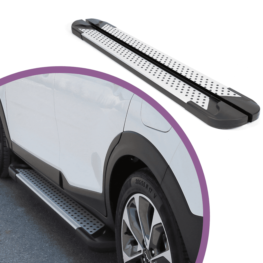 Erkul 5.2" Running Boards for Volkswagen Tiguan 2009-2017 - 350 lb Heavy Duty Aluminum Wide Side Steps Nerf Bars, Premium Car Accessories | Easy No-Drill Installation | Silver