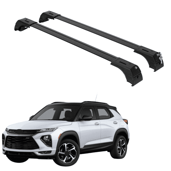 Erkul Roofrack Cross bar Fit Chevrolet Trailblazer 21-23 Aluminum Lockable Black