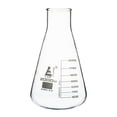 thumbnail image 1 of Erlenmeyer Flask, 2000ml - Borosilicate Glass - Wide Neck, Conical Shape - White Graduations - Eisco Labs, 1 of 1