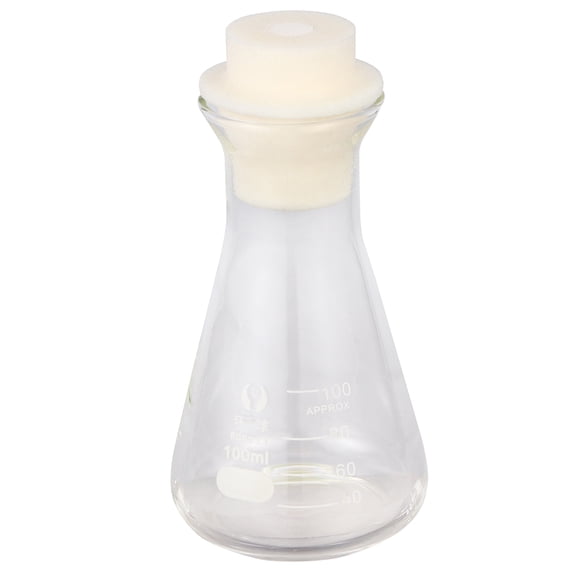 Erlenmeyer Flask Set - 1000ml Wide Mouth Conical Chemistry Glassware Beaker with 50ml Graduated Flask for Students Lab Use