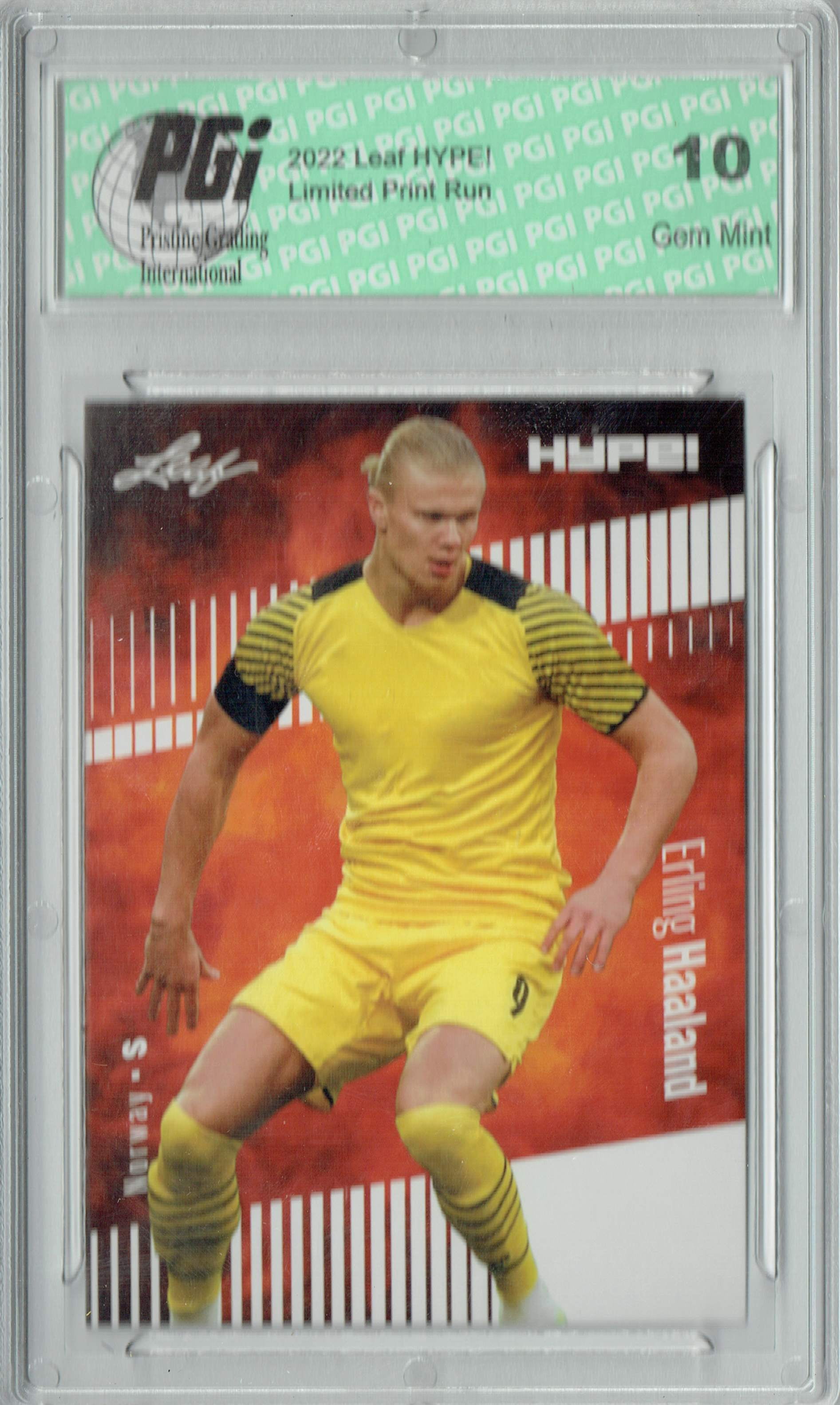 Erling Haaland 2022 Leaf HYPE! #94 Only 5000 Made! Trading Card PGI 10 -  Walmart.com