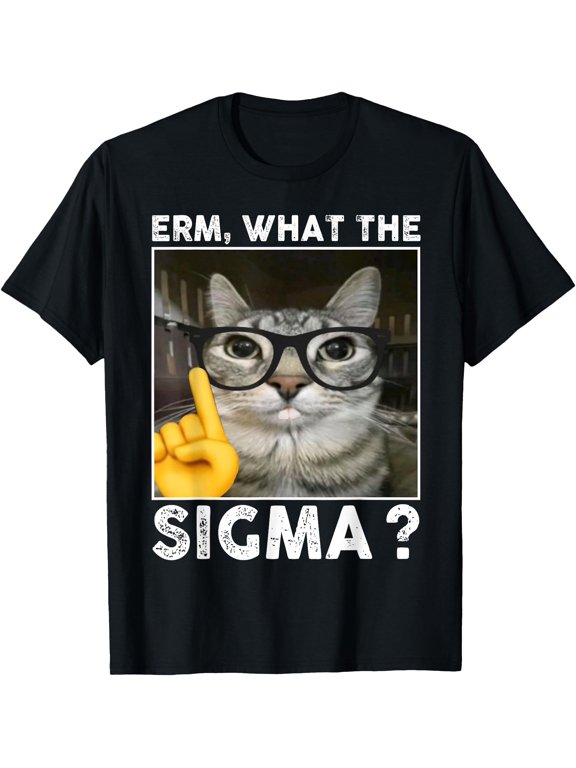 Erm, What the Sigma? Funny Selfie Cat Meme With Sunglasses T-Shirt